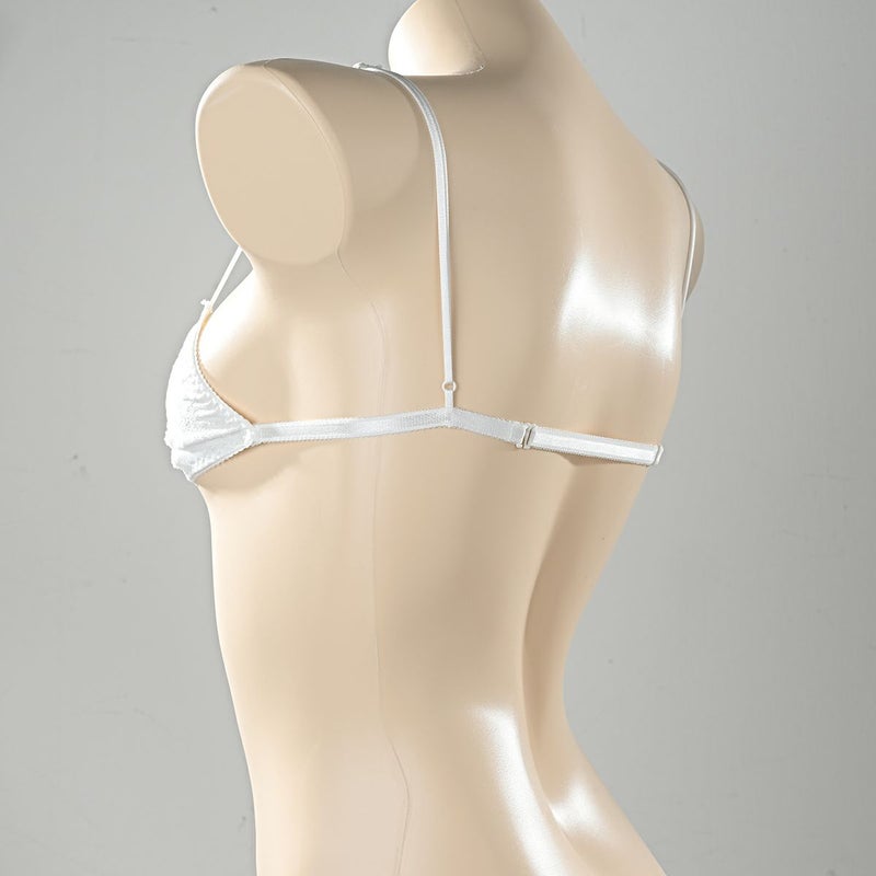 ドルチェシリーズ スポーティ ロリータレース リボンブラ〈白〉