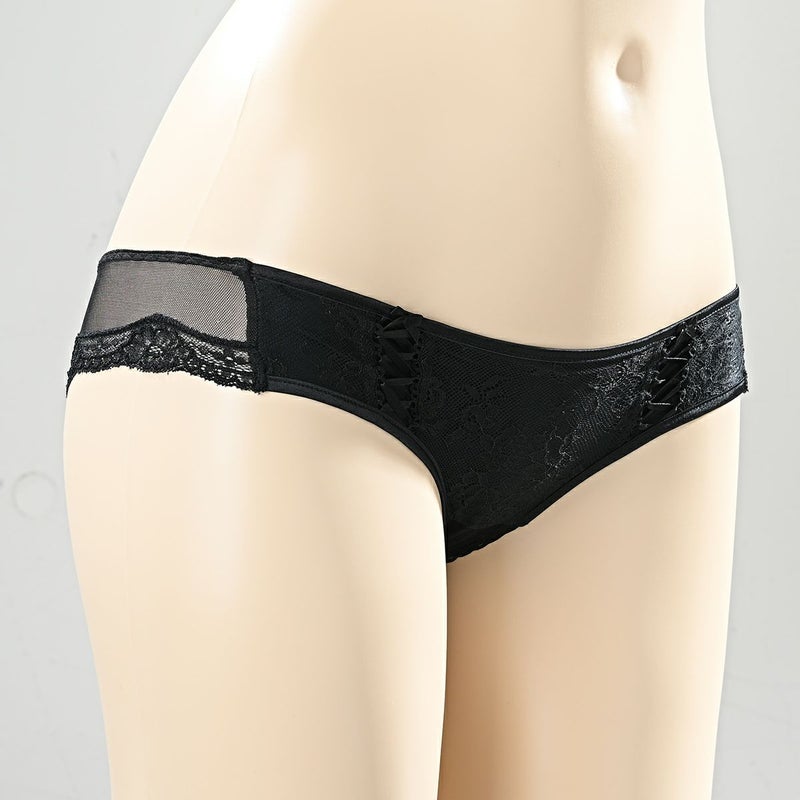 ドルチェシリーズ 超ローライズ スポーティ ロリータレース ハーフバックパンツ〈黒〉