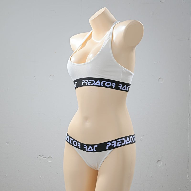 プレデターラットスタイルロゴスポーツブラ〈白〉